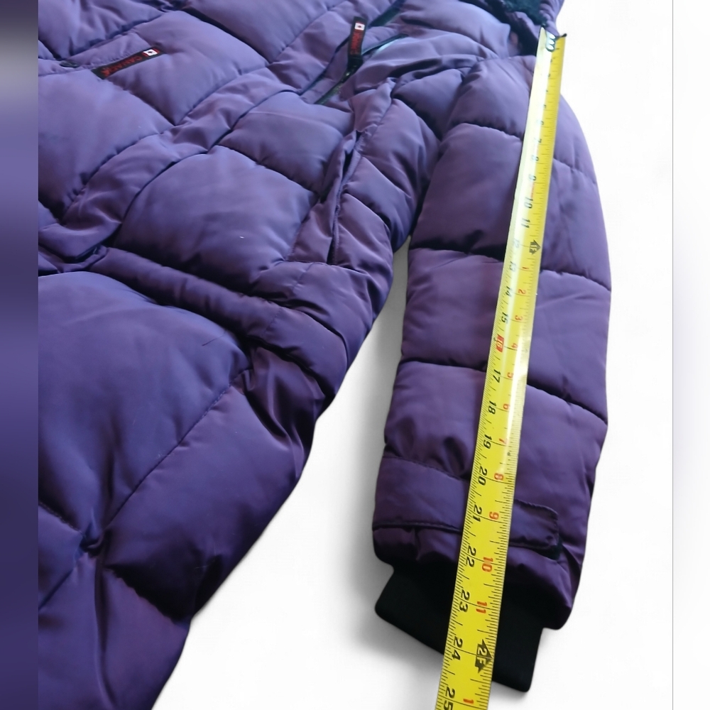 Canada Weathergear Women's Size Medium Purple Hooded Puffer Coat - Picture 7 of 10
